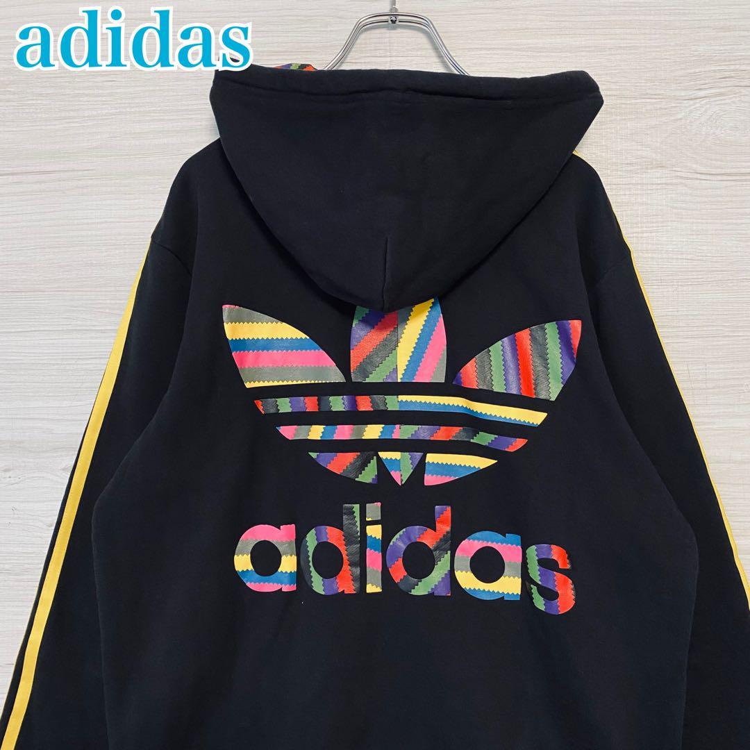 希少デザイン】adidas アディダスオリジナルス パーカー ジップ 希少デザイン】adidas アディダスオリジナルス パーカー ジップ
