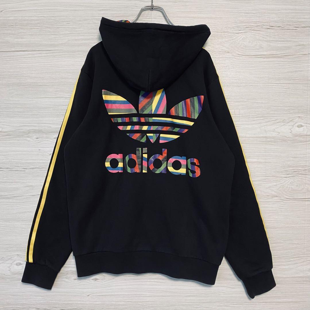 希少デザイン】adidas アディダスオリジナルス パーカー ジップ 希少デザイン】adidas アディダスオリジナルス パーカー ジップ