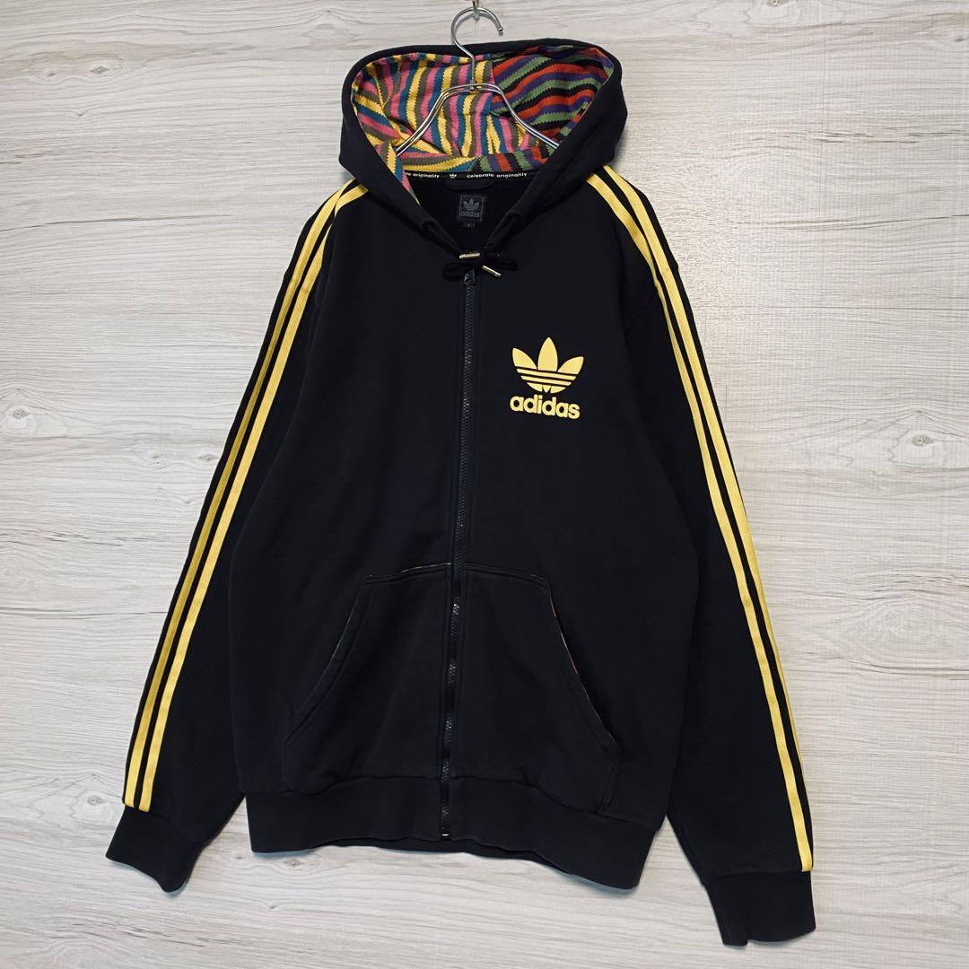 希少デザイン】adidas アディダスオリジナルス パーカー ジップ 希少デザイン】adidas アディダスオリジナルス パーカー ジップ