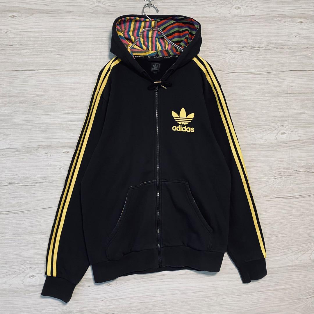 希少デザイン】adidas アディダスオリジナルス パーカー ジップ 希少デザイン】adidas アディダスオリジナルス パーカー ジップ