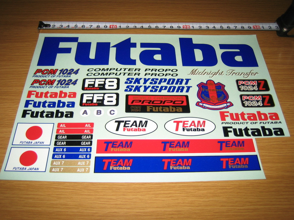 ★フタバ 当時もの デカール 未使用 2枚セット★旧車 ビンテージラジコン★Team Futaba★ステッカー★TAMIYA★YOKOMO★HPI★京商★FUTABA★_画像3