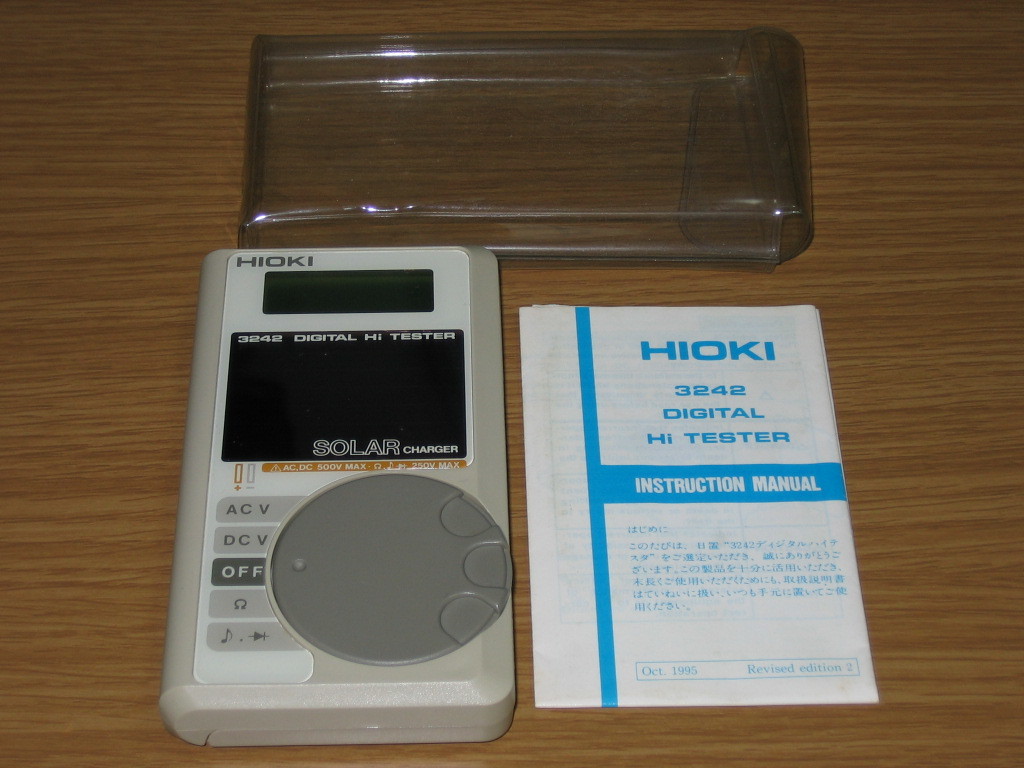 ★HIOKI デジタルテスター 3242 ソーラーチャージャー★DIGITAL Hi TESTER SOLAR CHARGER 3242★中古品★当時のもの★絶版 希少品★_画像1