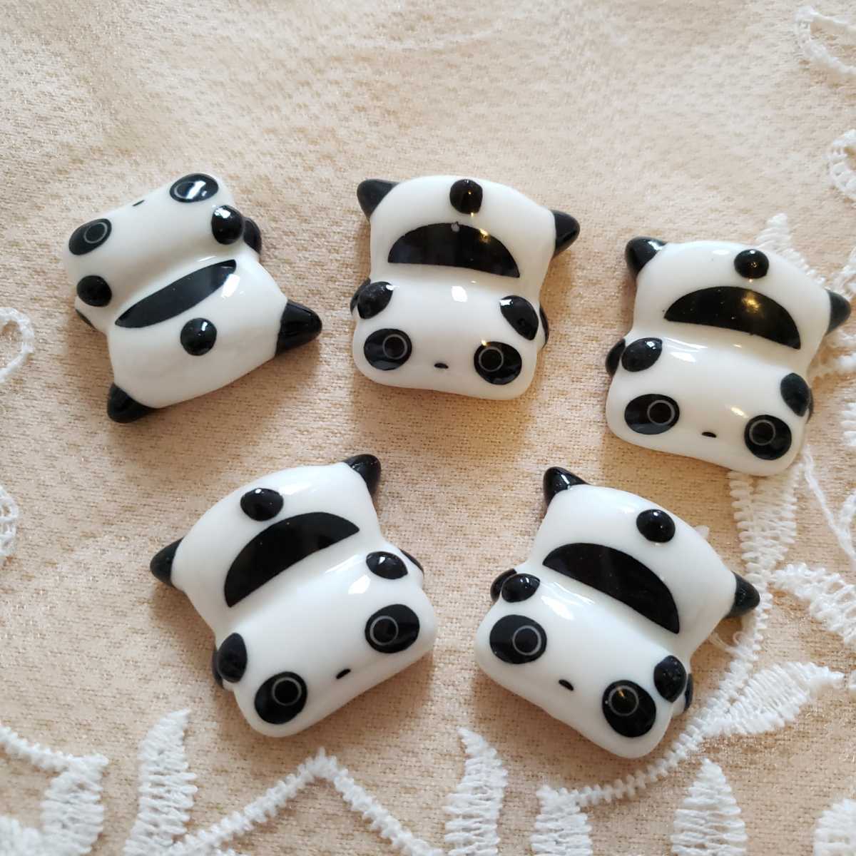 unused Tarepanda ceramics made chopsticks put 5 piece set Panda 