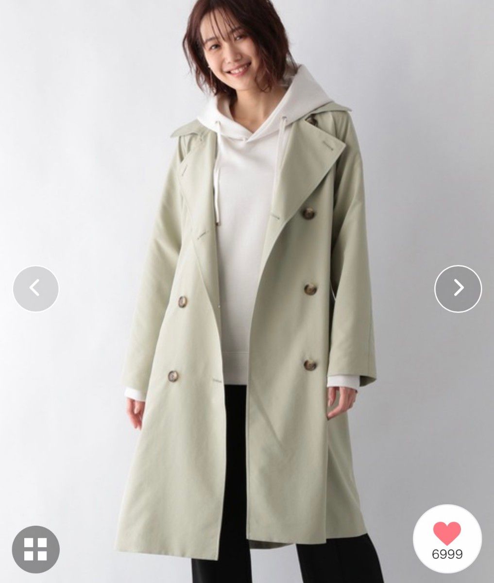 超美品 本田翼着用 グローバルワーク エアかる撥水トレンチコート