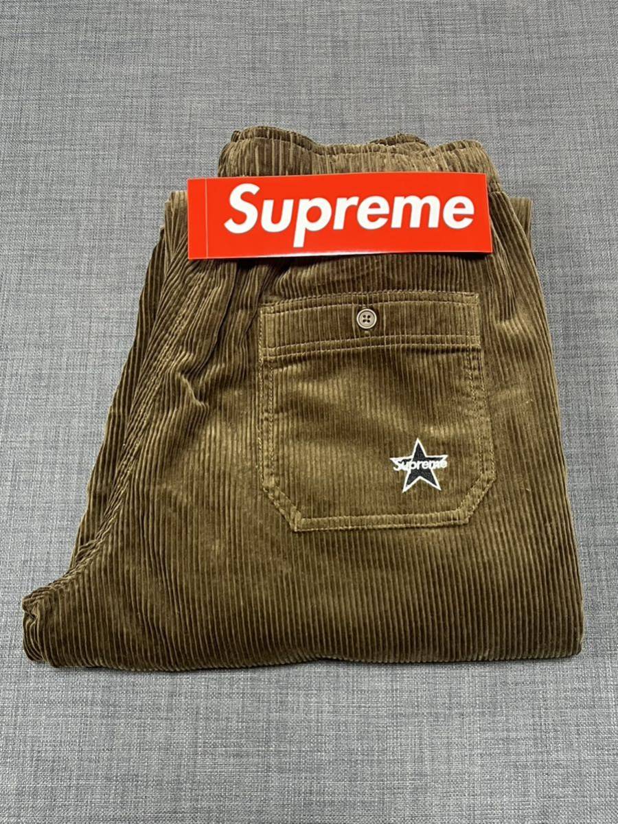 送料無料 M 茶 Supreme Corduroy Skate Pant Brown シュプリーム コーデュロイ スケートパンツ イージーパンツ ブラウン 23FW 新品未使用_画像3