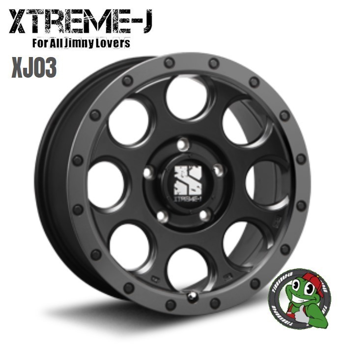 4本セット XTREME-J XJ03 18x8.0J 5/127 +50 FBK MONSTAモンスタ マッドウォーリア M/T 265/60R18 WL グランドチェロキー WK WH_画像2