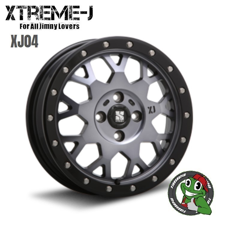 4本セット XTREME-J XJ04 14x4.5J 4/100 +43 GBM MUDSTAR RADIAL A/T 165/65R14 ホワイトレター 軽自動車 ハスラー 軽トラリフトアップ_画像2