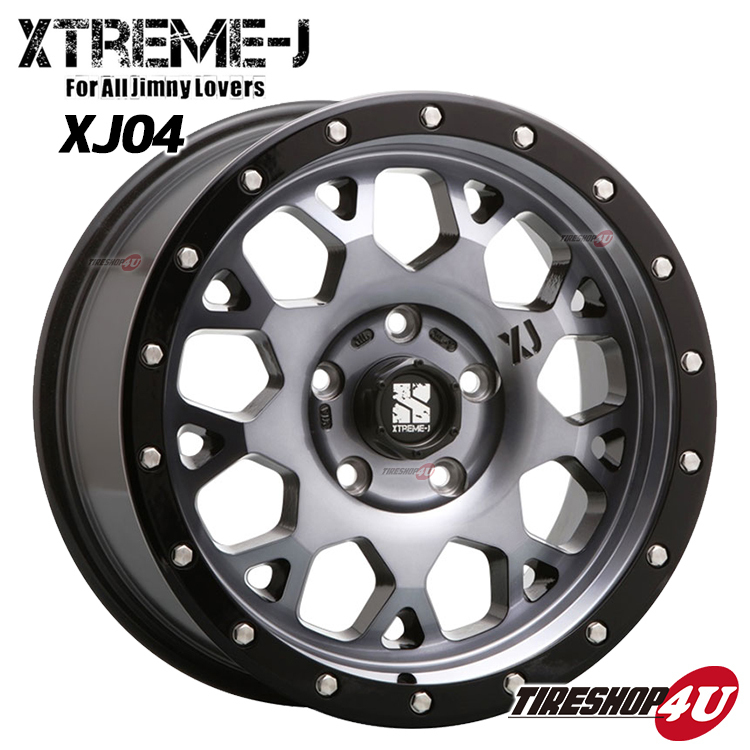 4本セット XTREME-J XJ04 14x4.5J 4/100 +43 GBM MUDSTAR RADIAL M/T 165/65R14 ホワイトレター 軽自動車 ハスラー 軽トラリフトアップ_画像2