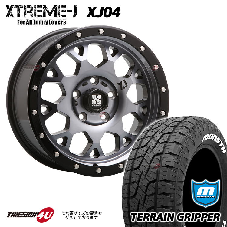 4本セット XTREME-J XJ04 20x8.5J 5/127 +35 GBM MONSTA モンスタ テレーングリッパー A/T 33x12.50R20 WL ジープ ラングラー JL JK_画像1