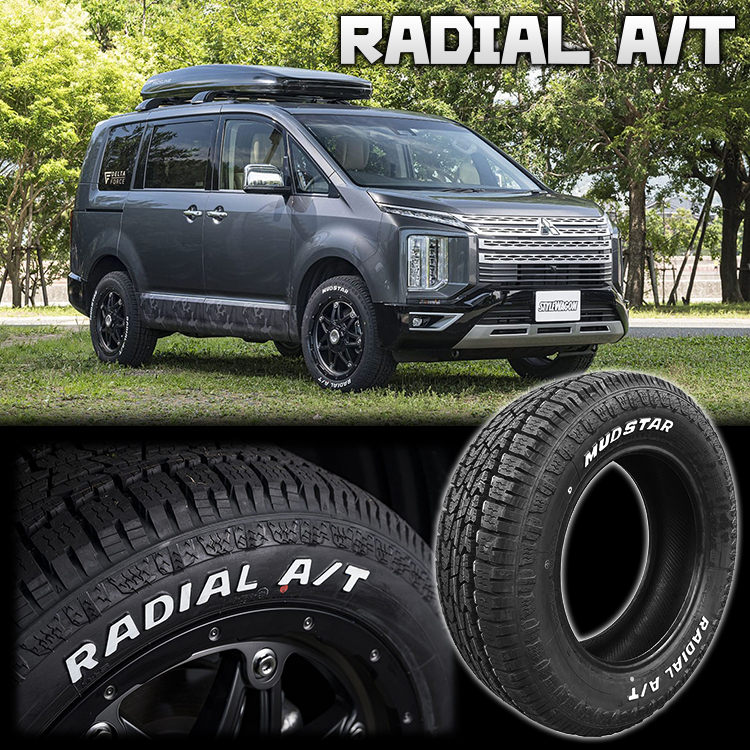 4本セット DAYTONA SS デイトナ 15x6.0J 4/100 +30 BK MUDSTAR radial A/T 175/65R15 ホワイトレター プロボックス サクシード_画像6