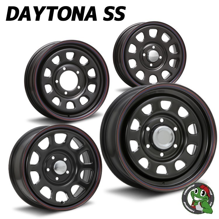 4本セット DAYTONA SS デイトナ 16x6.0J 5/139.7 +0 BK MONSTA TERRAIN GRIPPER A/T 215/70R16 ホワイトレター ジムニーシエラ JB74 JB43_画像1