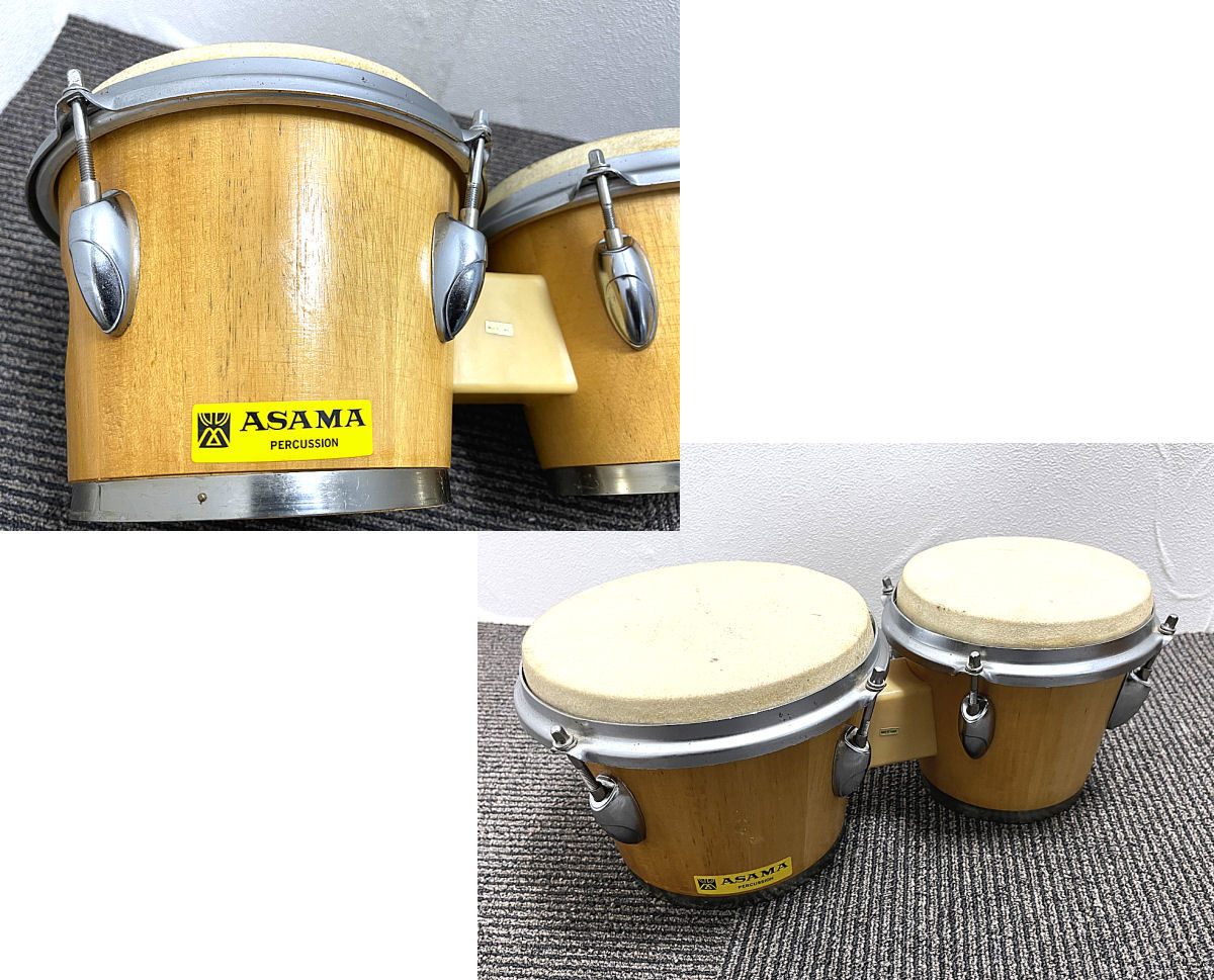 打楽器 民族楽器 ASAMA アサマ percussion パーカッション ウッド ボンゴ 太鼓 伝統楽器 ラテンパーカッション の画像1