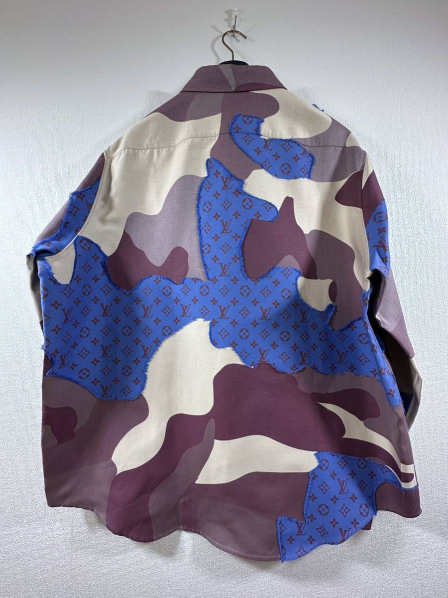  Louis Vuitton printed cotton Phil coupe over shirt RM232 AWY HPS77W purple size 5L