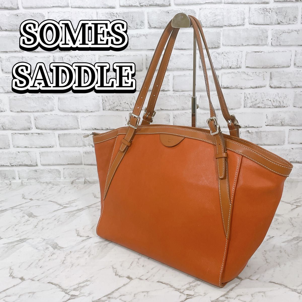 良品 ソメスサドル レザートートバッグ SOMES SADDLE 革-