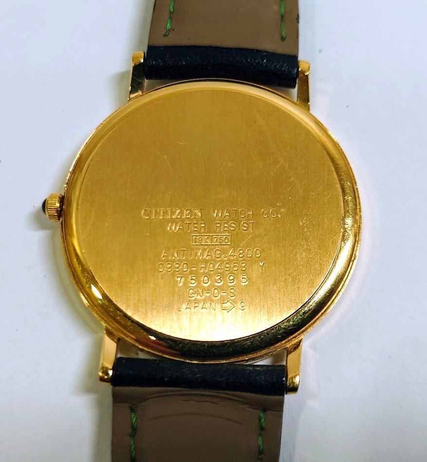 Y-39078N CITIZEN 18K 750 EXCEED 腕時計 メンズ レディース 2点 不動品 ジャンク 現状品 シチズン エクシード 約29.7g 約18.2g_画像4