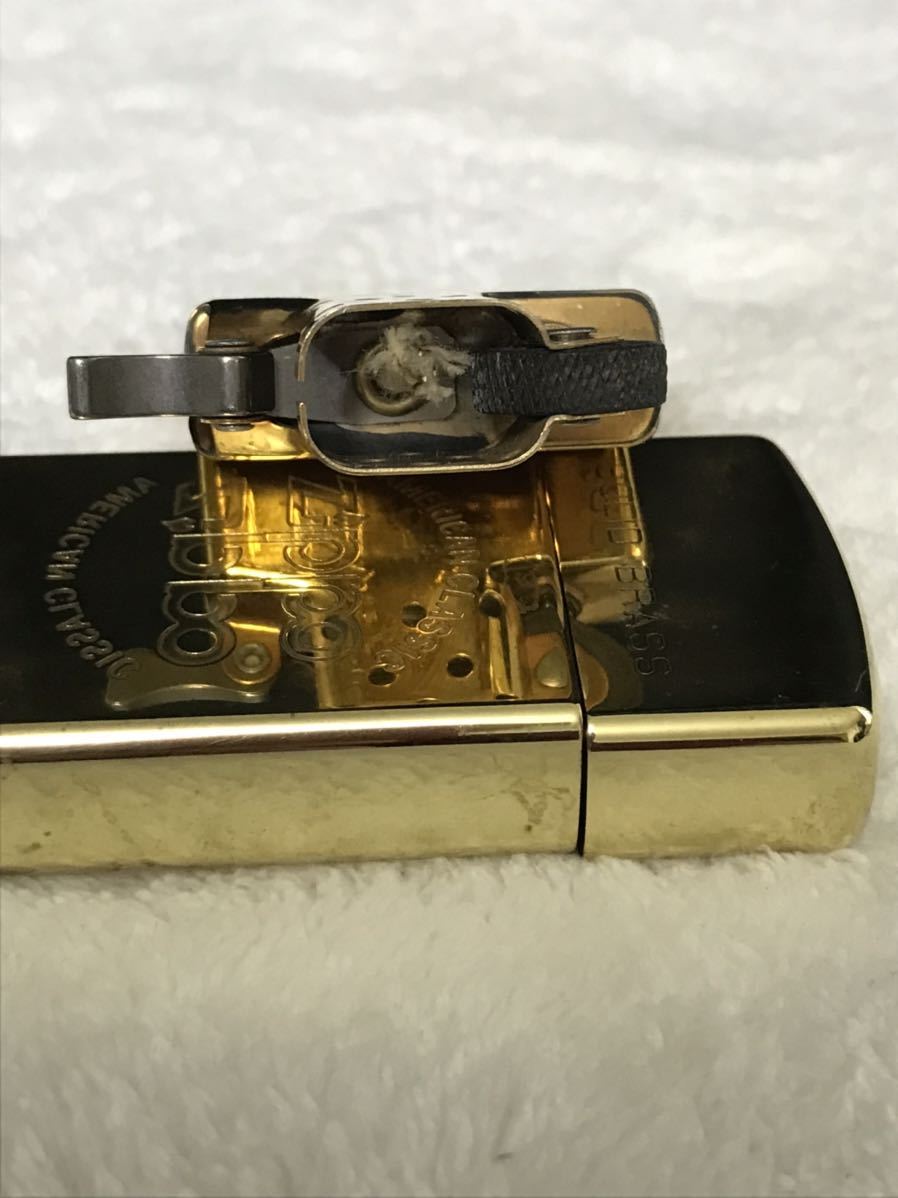 ZIPPO ジッポー SOLID BRASS ソリッドブラス 1992年製　slim スリム　中古品　金色　ゴールド　オイルライター_画像4