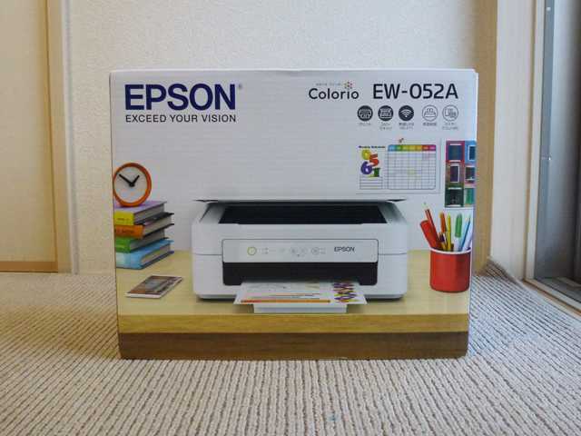 新品 EW-052A インクジェット プリンター エプソン EPSON カラリオ 複合機 無線LAN(インク MUG-4CLなし)コピー、スキャナー機能あり