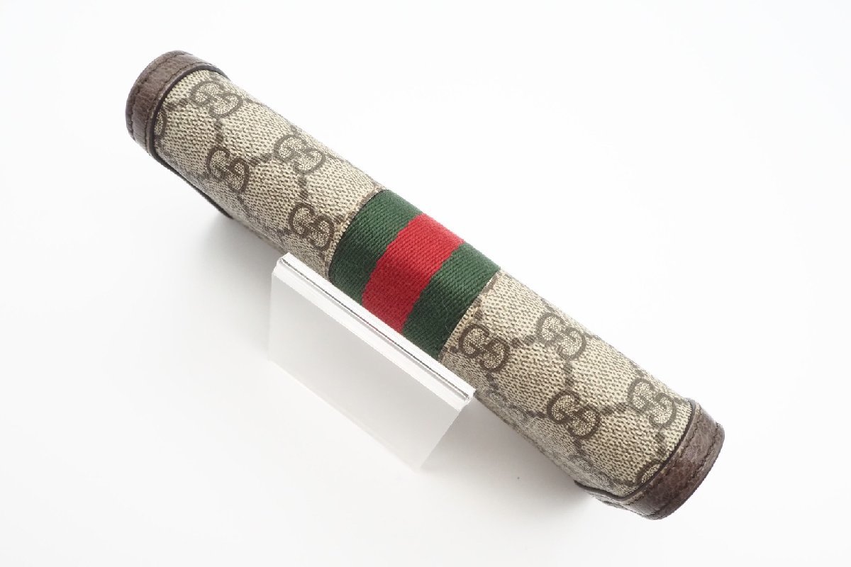 ☆安心の３大保証☆ ABランク ≪GUCCI グッチ オフィディア/二つ折り長財布≫ 523153 GG コンチネンタルウォレット ベージュ 美品 送料無料_画像4