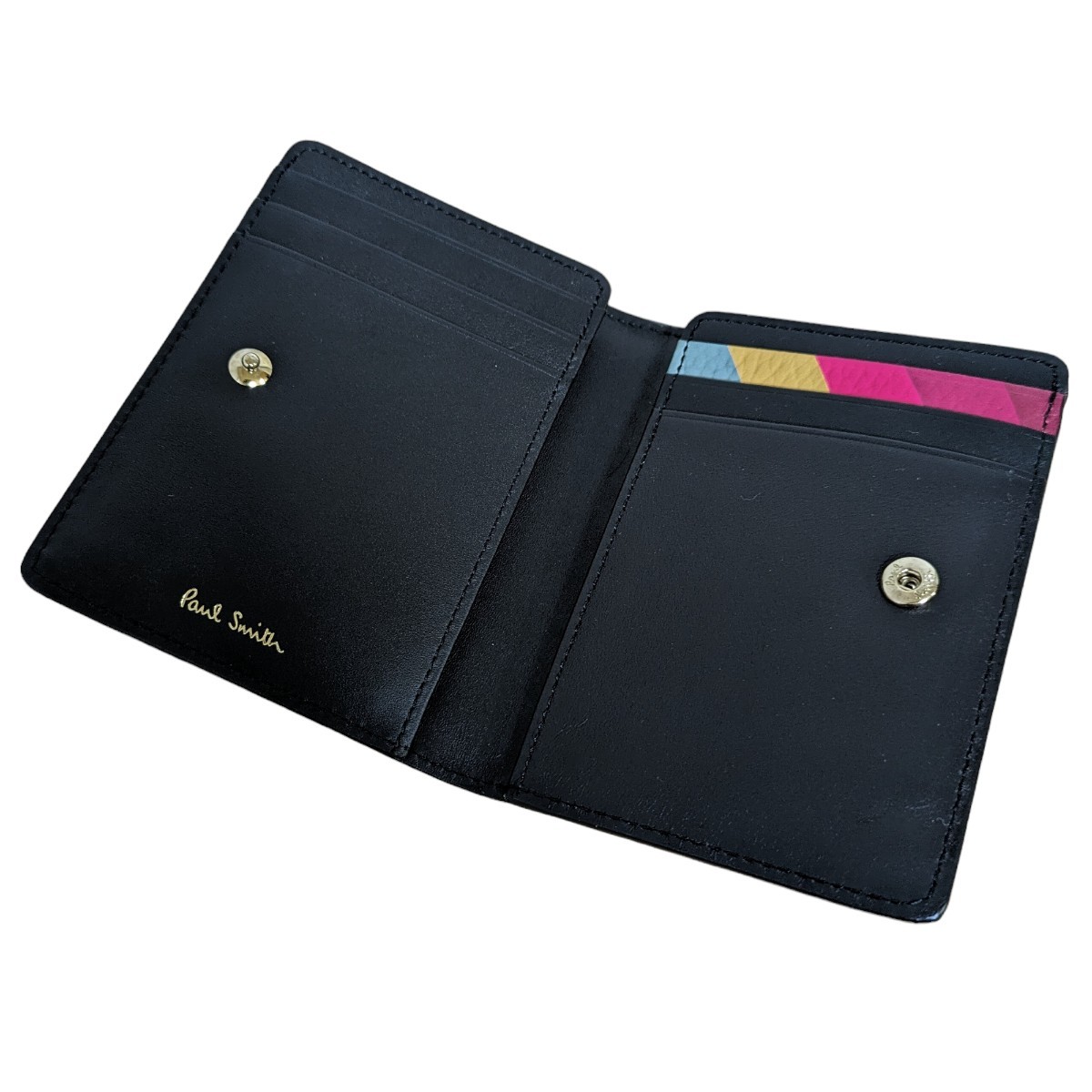 新品 ポールスミス Paul Smith 名刺入れ カードケース バルーンバニーエンボス スワール ブラック 牛革 レディース ウサギ ラビット