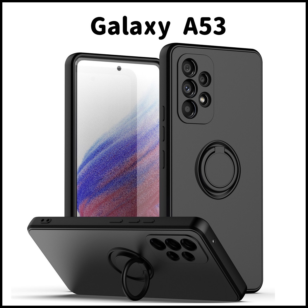 Galaxy A53 カラーリング ブラック スマホケース_画像1