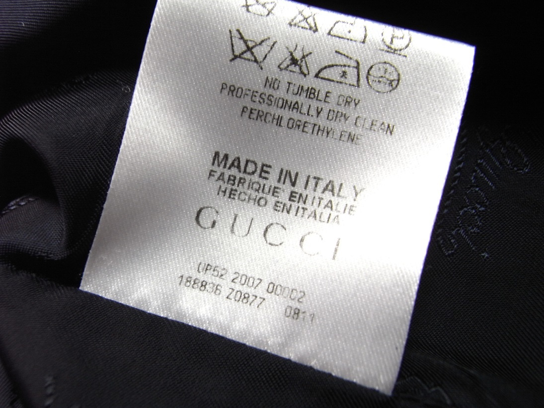 size54☆美品☆グッチ GUCCI エポレット付きジャケットコート ブラックの画像6