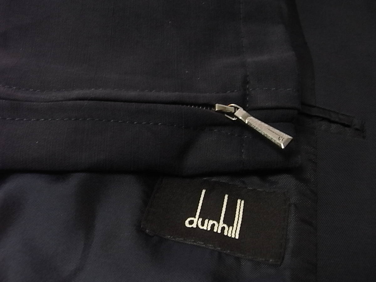 sizeM corresponding * beautiful goods * Dunhill Dunhilllinen. turn-down collar coat black 