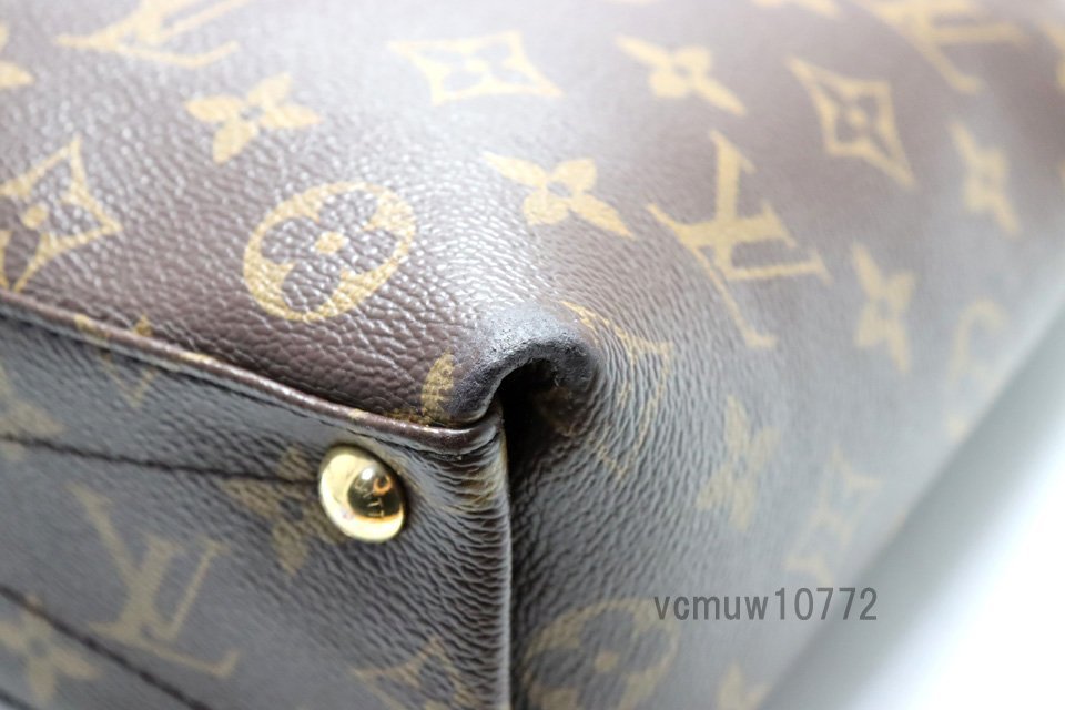 近年モデル希少美中古■LOUIS VUITTON モノグラム VトートBB レザー 2way ハンドバッグ ルイヴィトン■0928vo18255_画像5