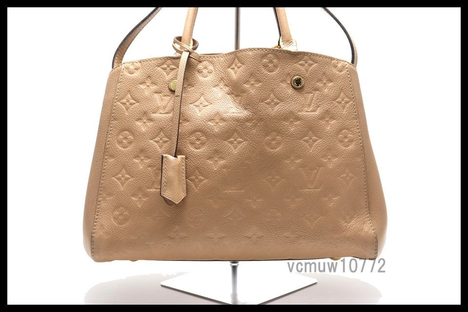 近年モデル希少美中古■LOUIS VUITTON モノグラムアンプラント モンテーニュMM レザー 2way ハンドバッグ ルイヴィトン■0928ur1434-3M