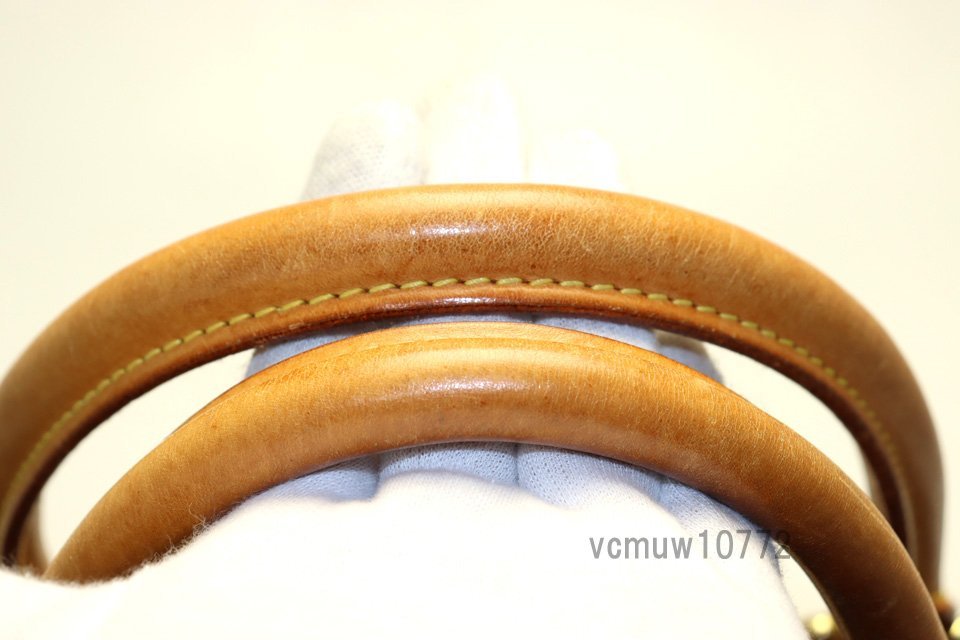 希少美中古■LOUIS VUITTON モノグラム マンハッタンGM レザー ショルダーバッグ ルイヴィトン■1012dd0802894_画像6