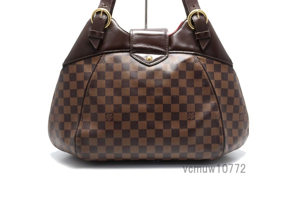 希少美中古■LOUIS VUITTON ダミエ システィナGM レザー ショルダーバッグ ルイヴィトン■1026ef4785425_画像2