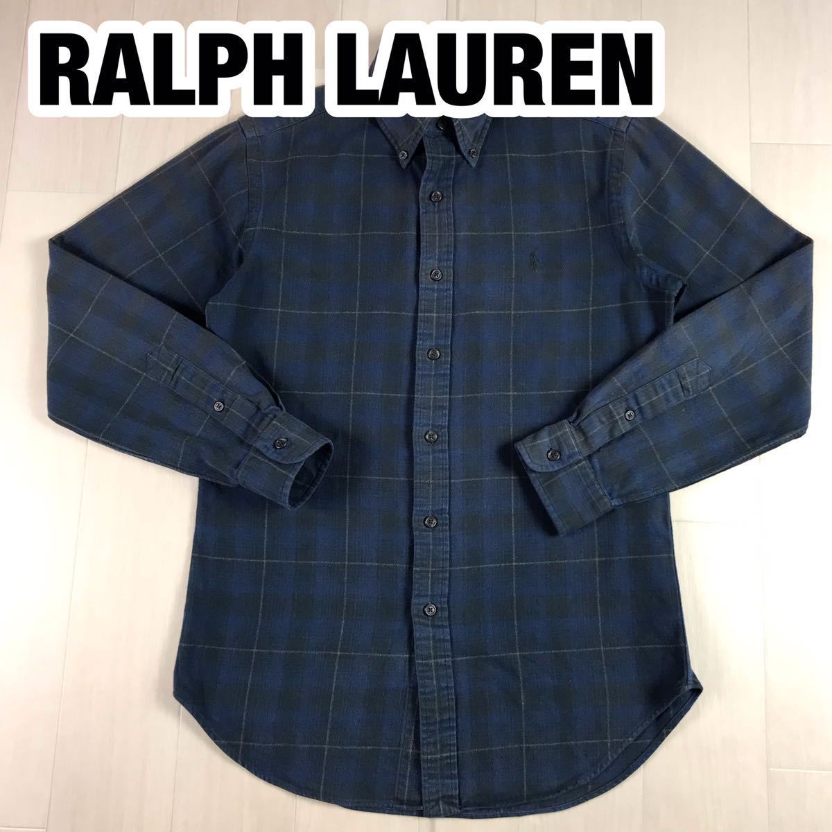 RALPH LAUREN Ralph Lauren long sleeve shirt XS 165/88A multicolor check embroidery po knee Youth size 