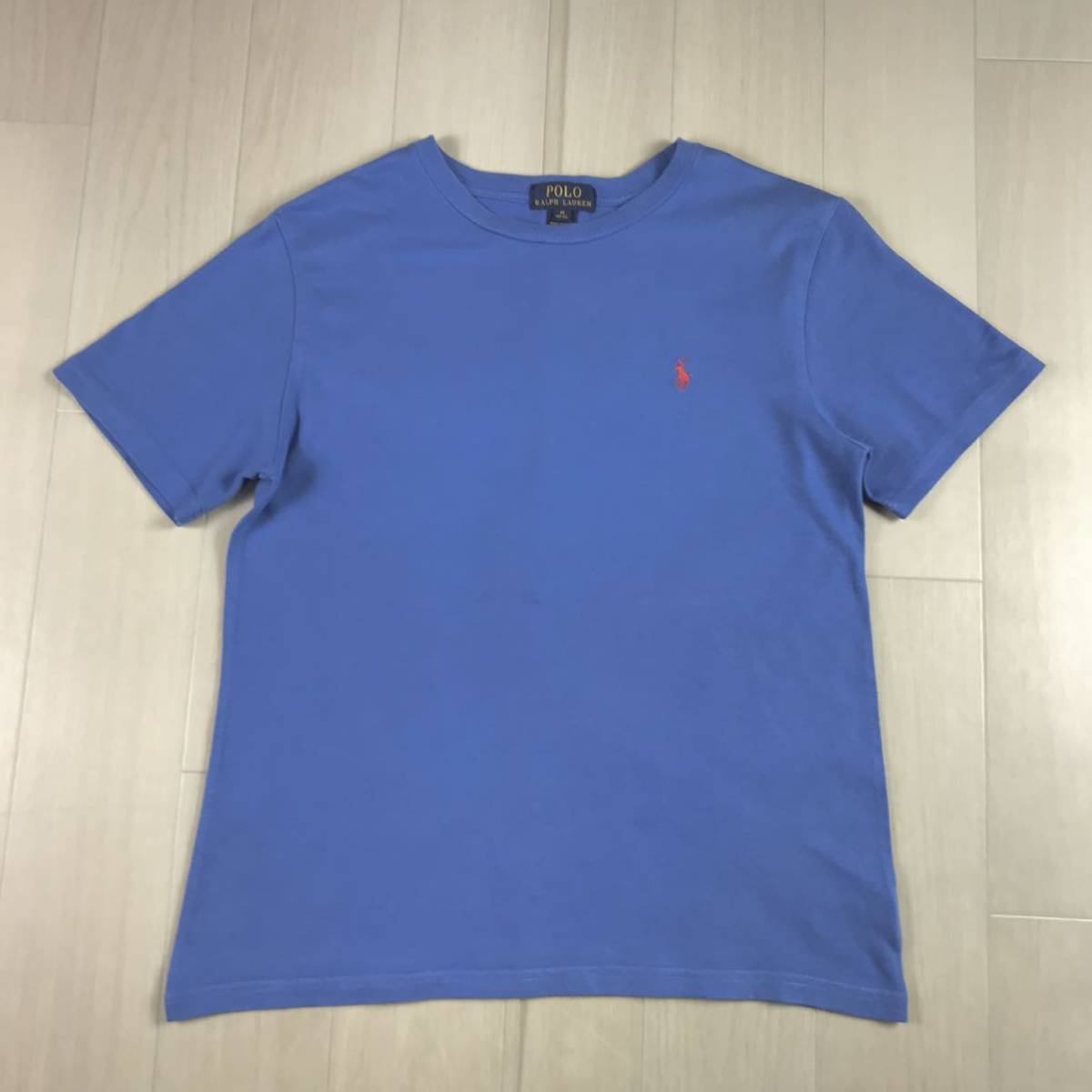 POLO RALPH LAUREN short sleeves T-shirt M(10-12) blue embroidery po knee Youth size 