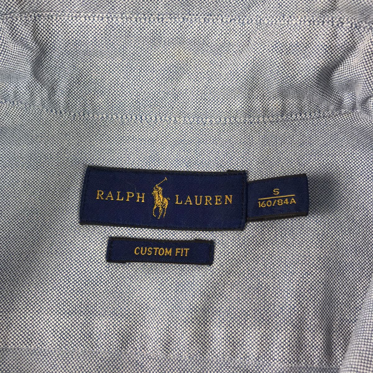 RALPH LAUREN ラルフローレン 長袖シャツ S 160/84A ライトブルー 刺繍ポニー ユースサイズ_画像7