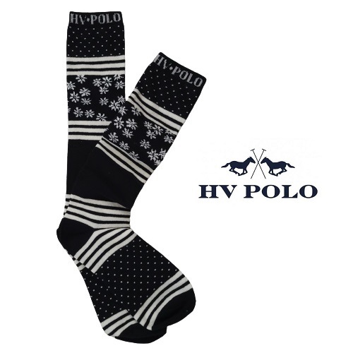 お買い得　2足セット　新品　HVPOLO　23.0-25.0㎝　ライディングソックス　乗馬靴下　乗馬用品　馬術