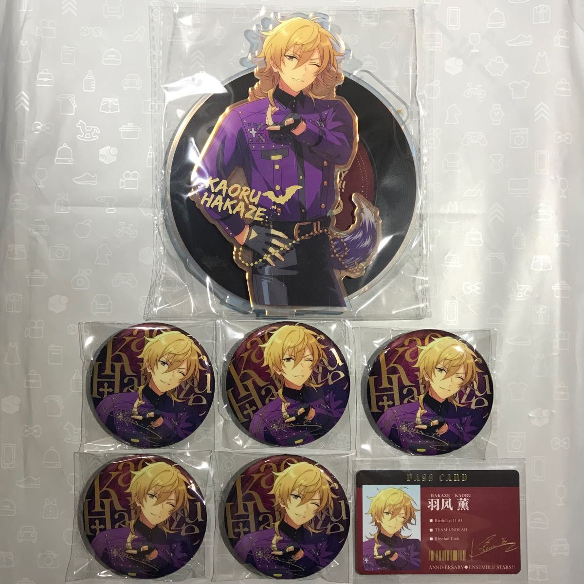 あんスタ 中国 群星 アクスタ 缶バッジ 通行証 薫|PayPayフリマ