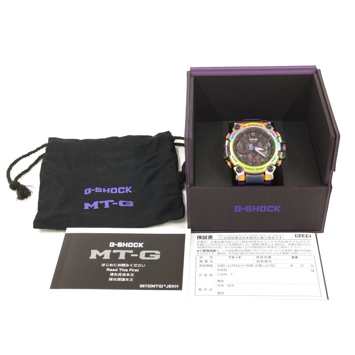 未使用 CASIO G-SHOCK MTG-B3000PRB オーロラ メンズ 腕時計 ブラック文字盤 電波ソーラー [jgg]_画像9