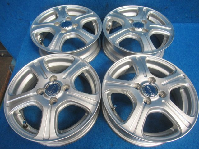 FEID 14インチ アルミホイール 14X4.5J +46 PCD100 4H 4穴 中古_画像1