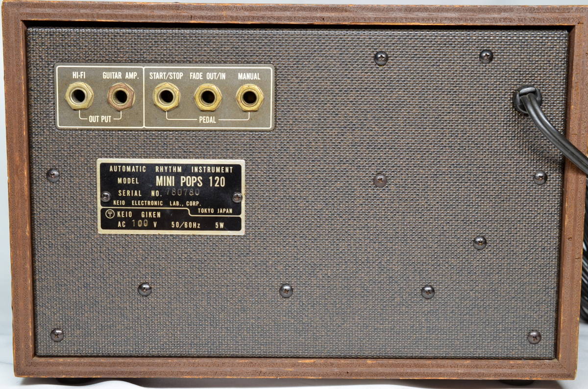 【P】★★KORG MINI POPS 120 1970年代 ビンテージ リズムマシン 通電（パイロットランプの点灯）のみ確認_画像4