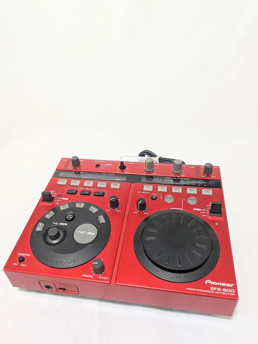 [動作確認済] パイオニア PIONEER エフェクター EFX-500 希少色　レッド　赤　DJ