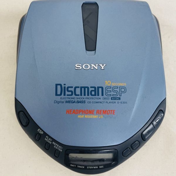 Z354-H15-1881 SONY ソニー Discman ディスクマン D-E305 5078375 ポータブルCDプレーヤー 通電確認済み_画像2