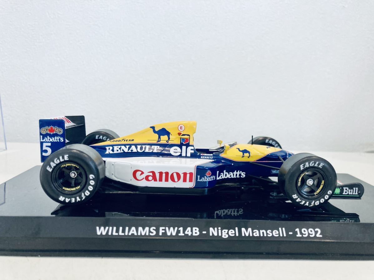 【送料無料】1/24 ビッグスケール F1 コレクション 32 ウィリアムズ ルノー FW14B マンセル 1992 イギリスGP ラクダ仕様 純正クリアケース_画像5