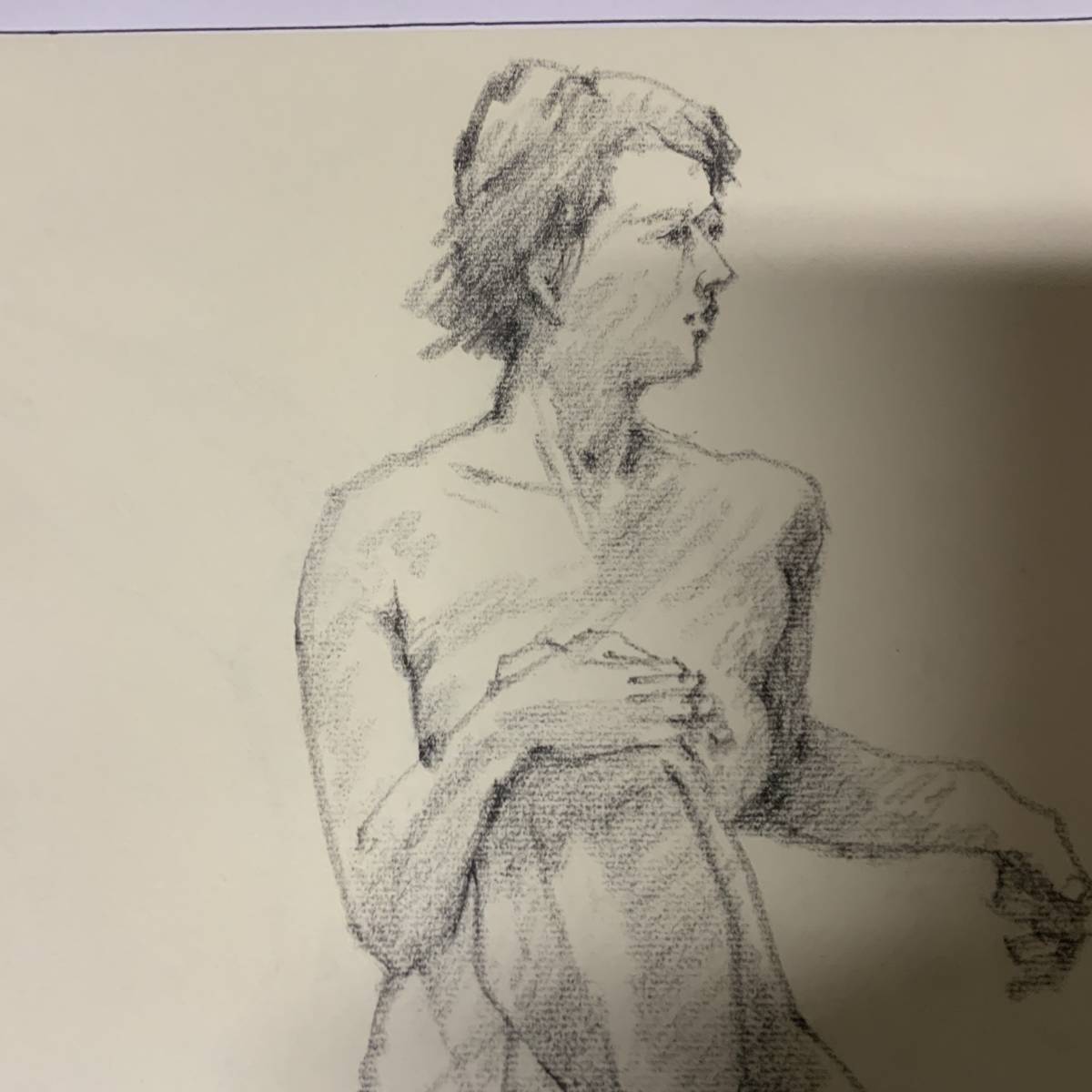 極上16・裸婦画・人物・美人画・肉筆・ヌード・M Matsuzaki・クロッキーデッサン・鉛筆・絵画・真作・美術大学_画像2