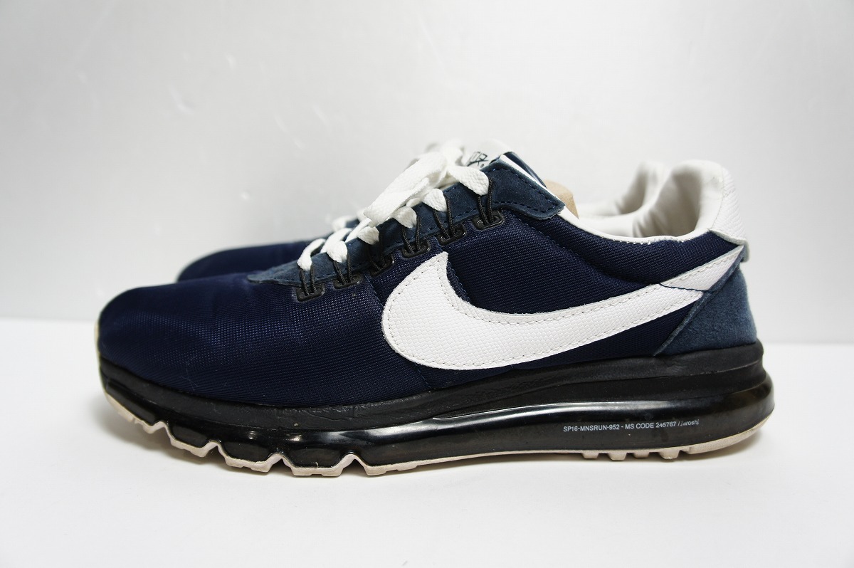 美品 NIKE ナイキ AIR MAX エアマックス LD-ZERO ゼロ FRAGMENT フラグメント 藤原ヒロシ スニーカー 846624-410 紺 US9.5 本物 1002N_画像4