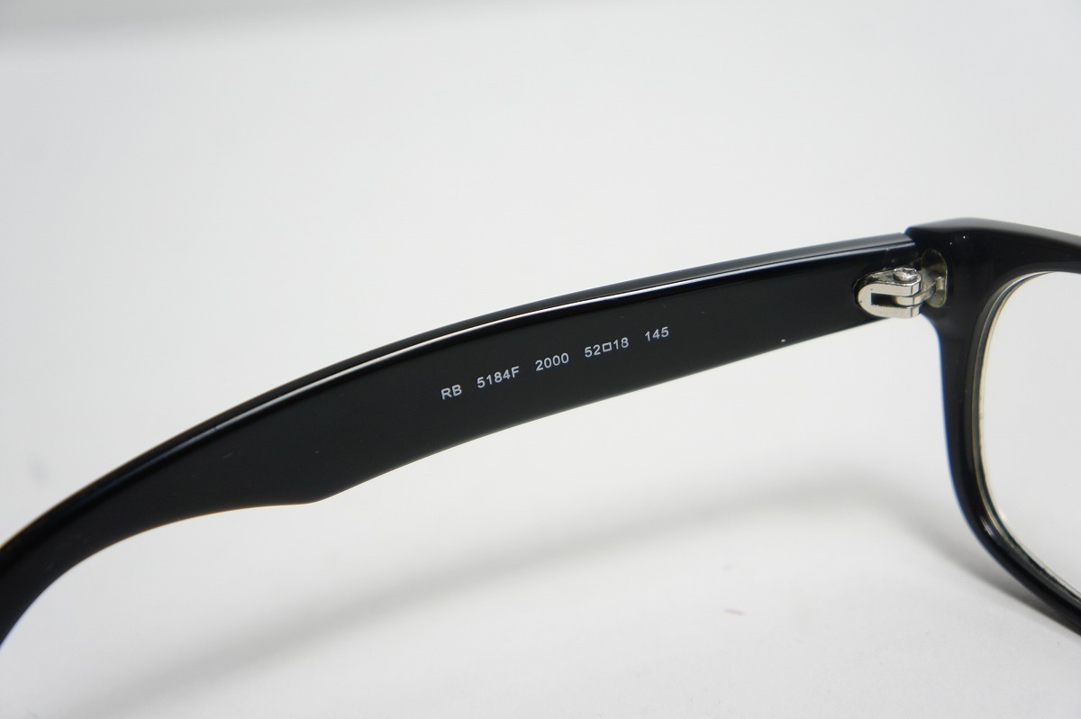 正規 RAY BAN レイバン NEW WAYFARER ニュー ウェイファーラー メガネ フレーム 眼鏡 度入り 5184F 黒 52□18 本物 1012N_画像9