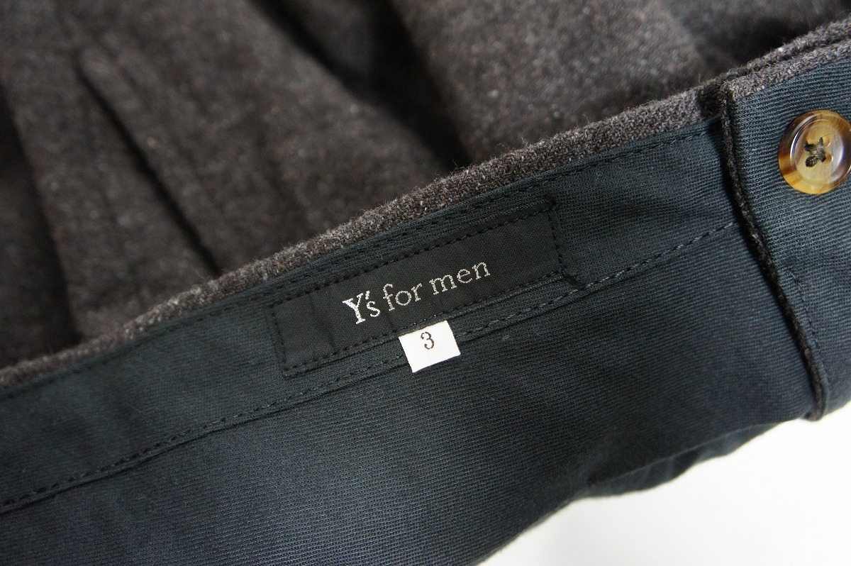 正規 Y's for men ワイズ フォーメン 3Bテーラード ジャケット ＋ スラックス パンツ セットアップ ML-J81-182 ML-P81-182 茶 3 本物1025N_画像6