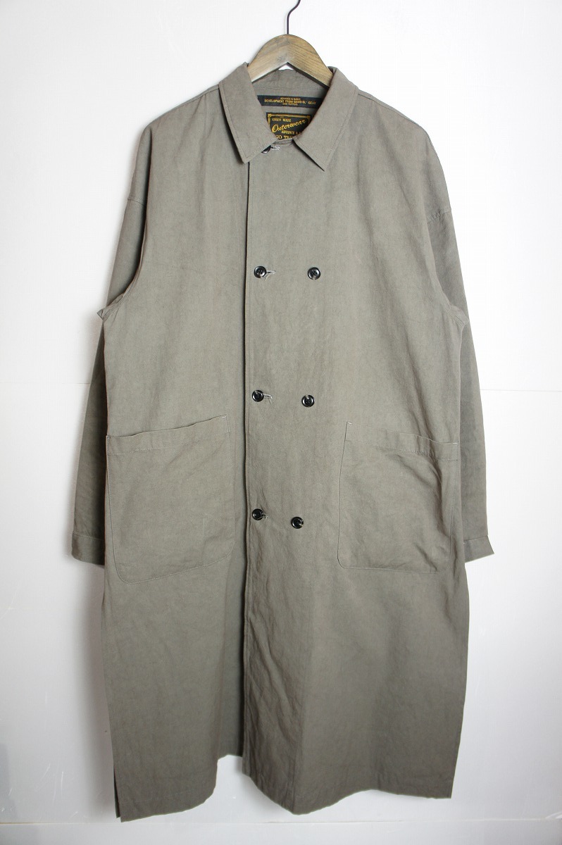 正規 EGO TRIPPING エゴトリッピング 50\' DOUBLE BUTTON SHOP COAT ダブル ロング ショップ コート 613901 緑 48 本物 1013N
