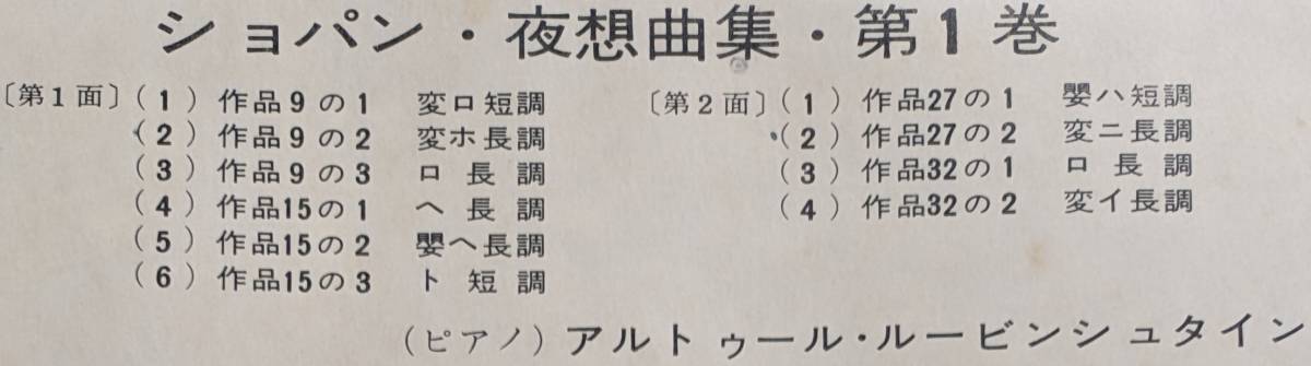 LP盤 アルトゥール・ルービンシュタイン Chopin Album 「夜想曲」全曲～「前奏曲」全曲 (6LP)の画像2