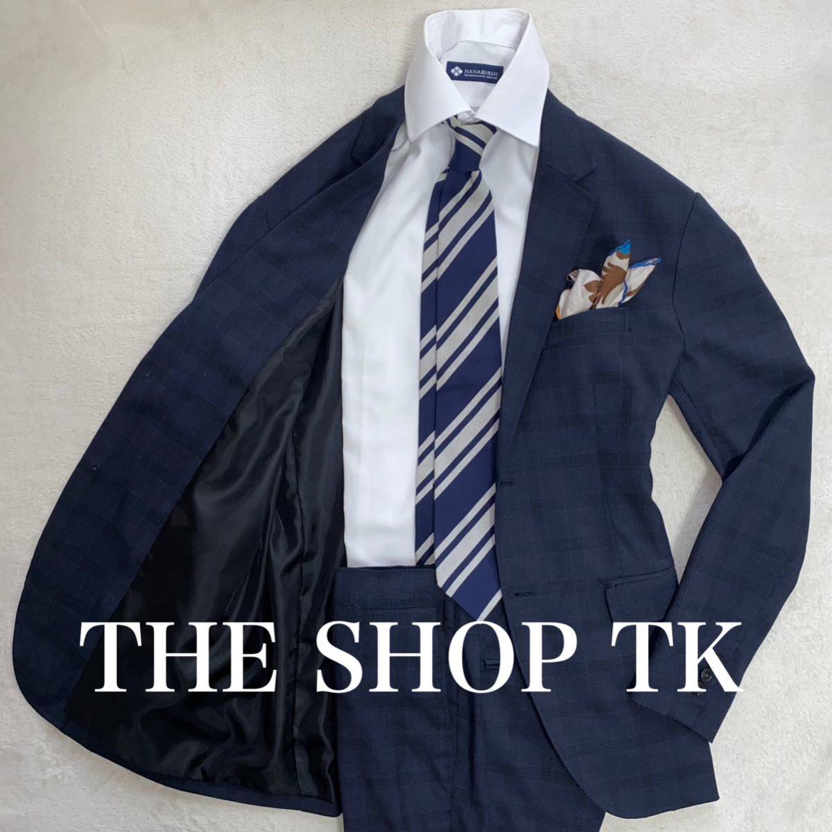 THE SHOP TK (TAKEO KIKUCHI) L ストレッチ家洗い可　スーツ　セットアップ　オンオフ兼用