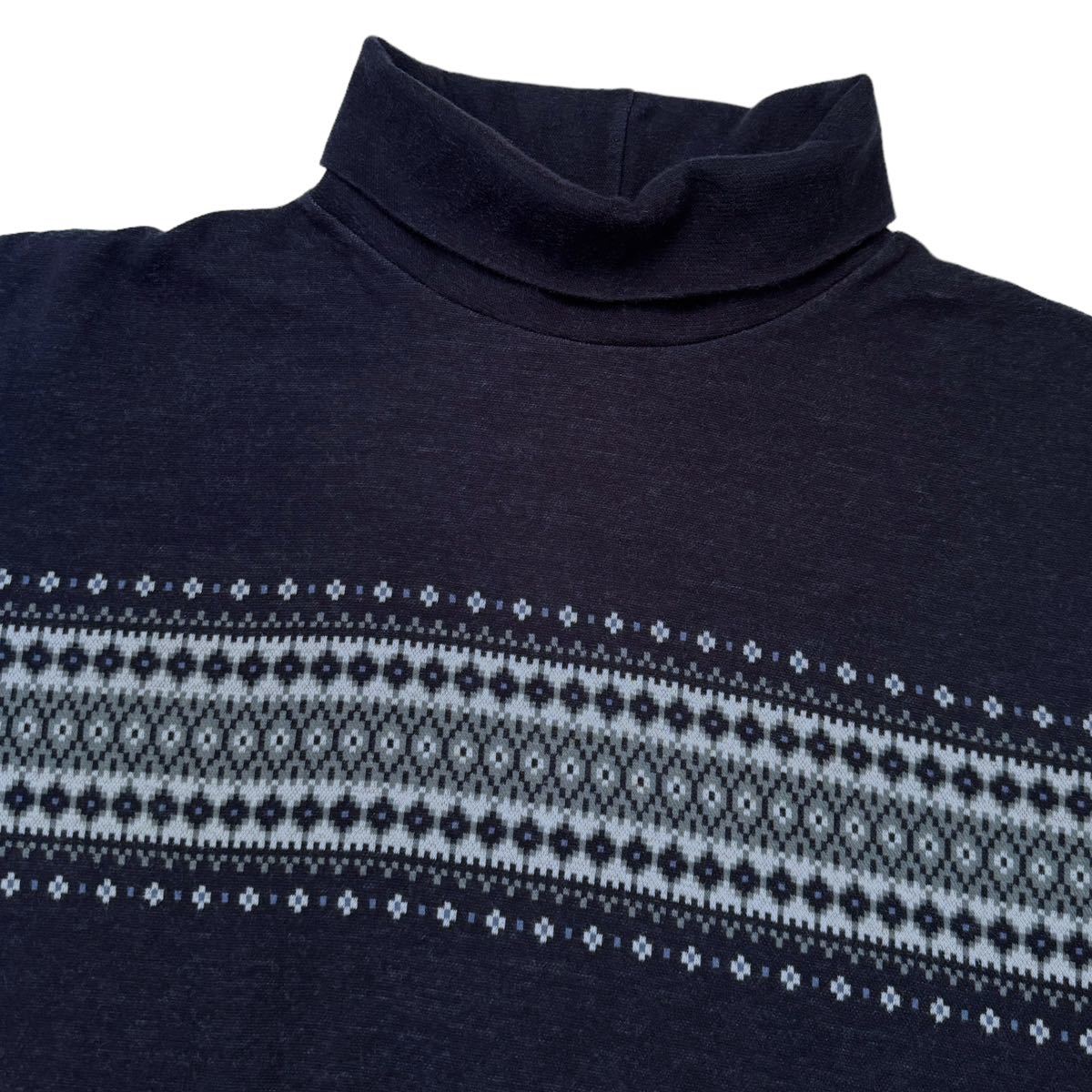 古着 USA製 LANDS'END ランズエンド ノルディック柄 タートルネック 古着 USA製 LANDS'END ランズエンド ノルディック柄 タートルネック