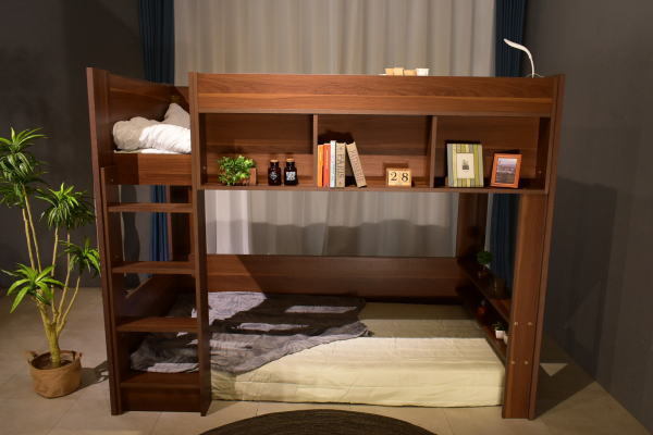 [ новый товар распродажа цена ] кровать-чердак BR цвет bed полки имеется [ высокий место хранения одиночный из дерева подставка bed мебель спальное место .. модный ]:NW44-16H32-KC